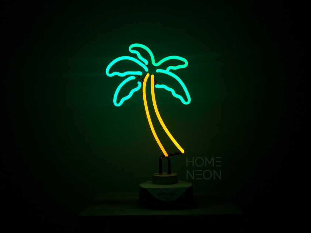 тропическая пальма из неона настольная лампа отпуск